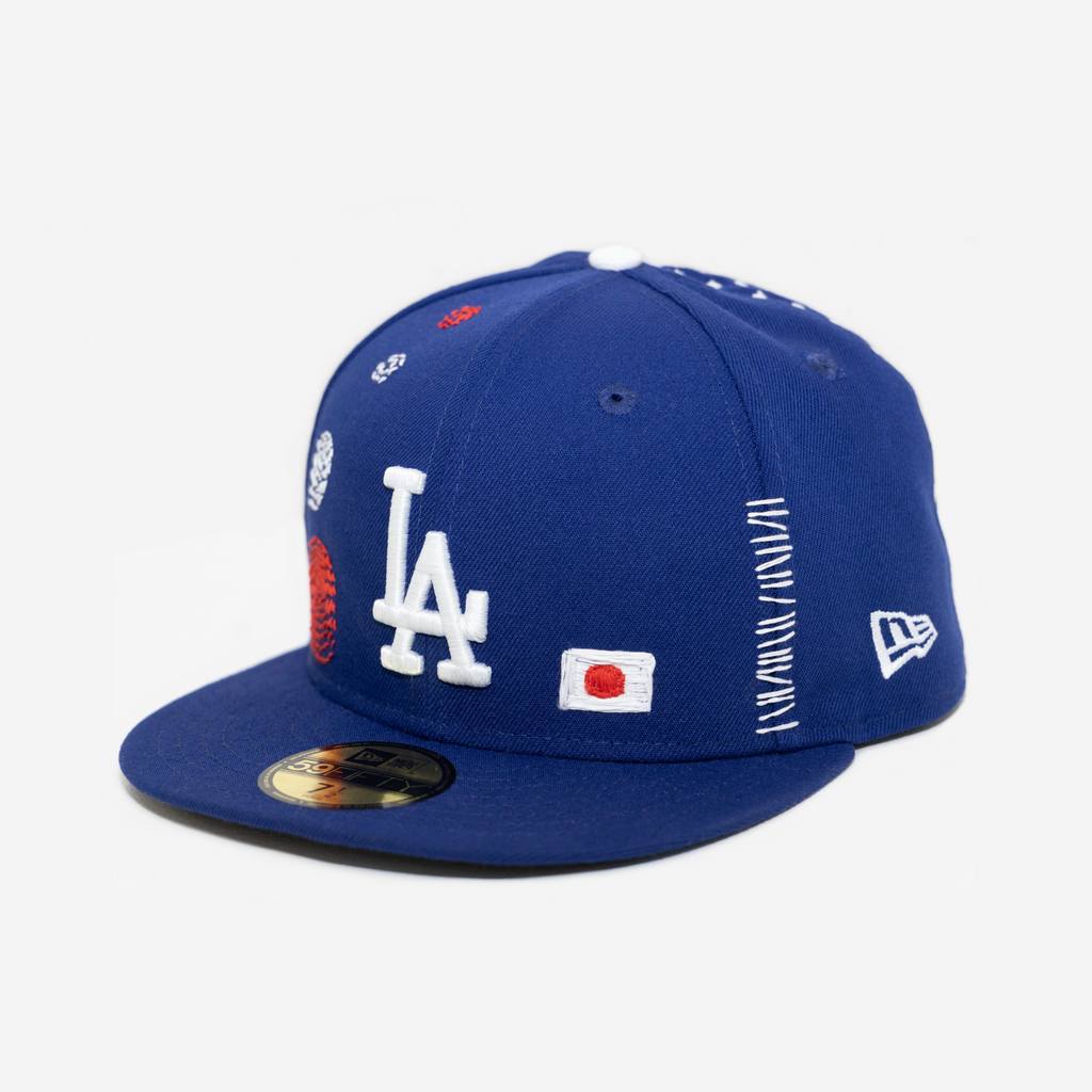 LoS ANGELES DoDGERS SASHIKo EMBRoIDERED FITTED HAT (BLUE)