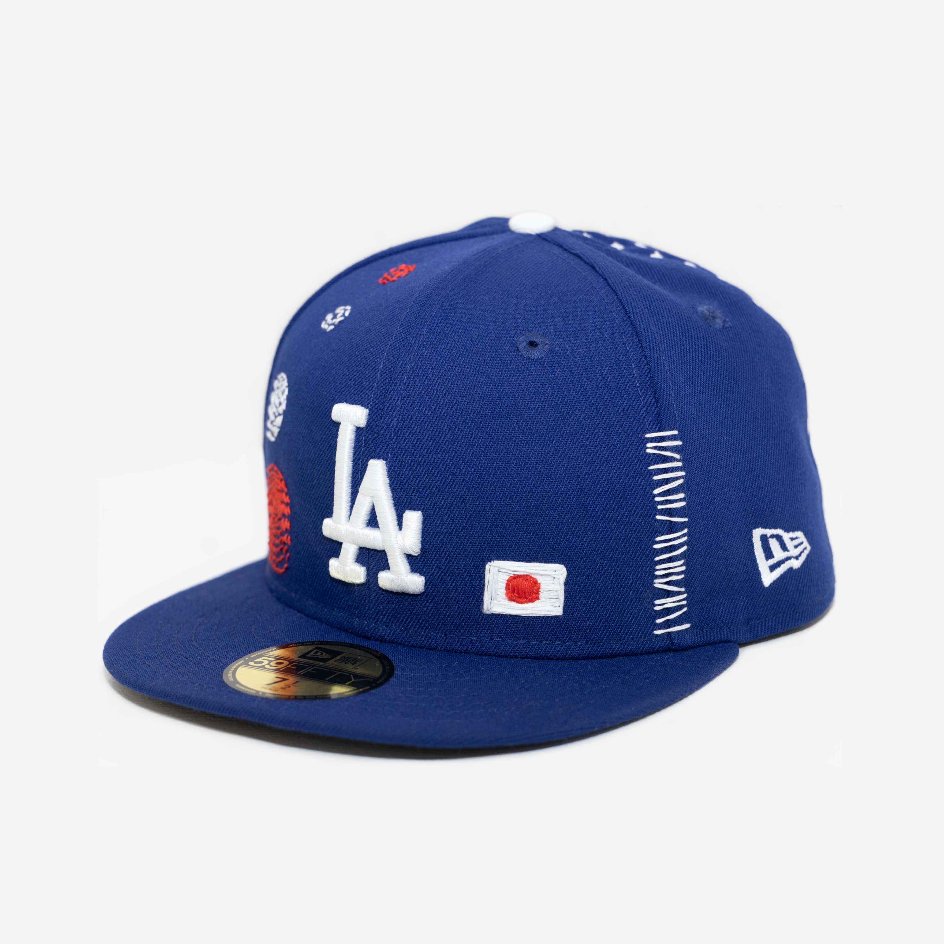 LoS ANGELES DoDGERS SASHIKo EMBRoIDERED FITTED HAT (BLUE)