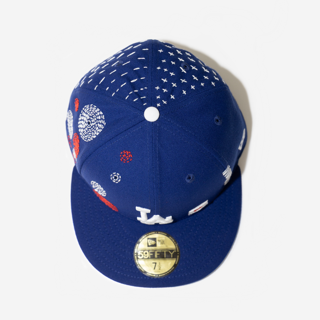 LoS ANGELES DoDGERS SASHIKo EMBRoIDERED FITTED HAT (BLUE)