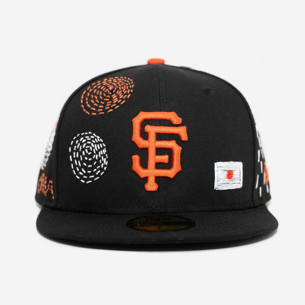 SAN FRANCISCo GIANTS SASHIKo EMBRoIDERED FITTED HAT (BLACK)