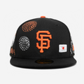 SAN FRANCISCo GIANTS SASHIKo EMBRoIDERED FITTED HAT (BLACK)