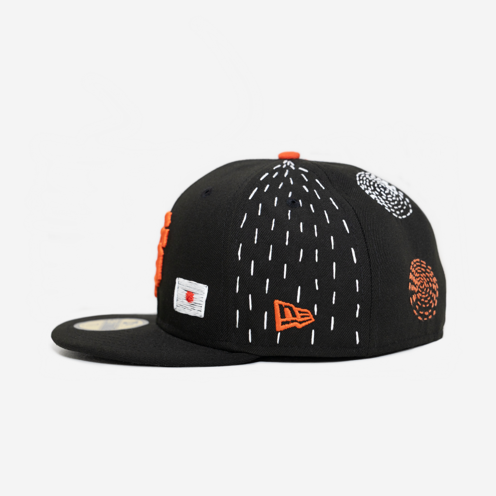 SAN FRANCISCo GIANTS SASHIKo EMBRoIDERED FITTED HAT (BLACK)