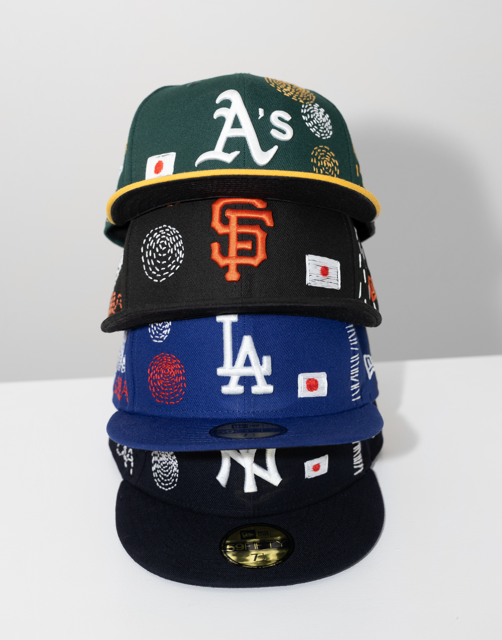 SAN FRANCISCo GIANTS SASHIKo EMBRoIDERED FITTED HAT (BLACK)
