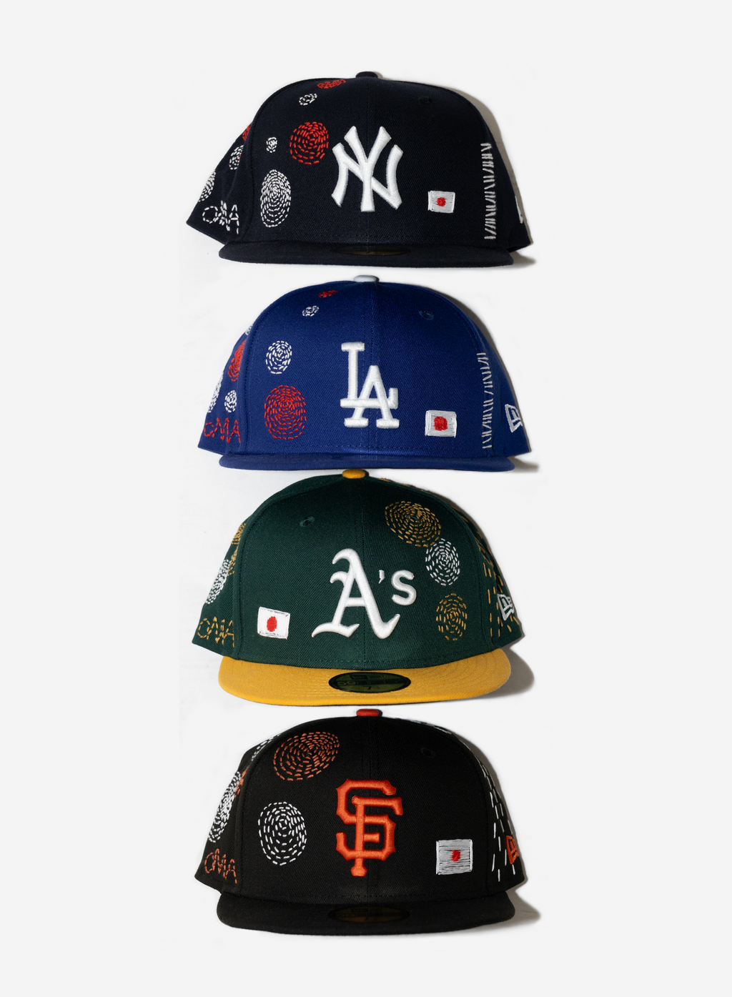 SAN FRANCISCo GIANTS SASHIKo EMBRoIDERED FITTED HAT (BLACK)
