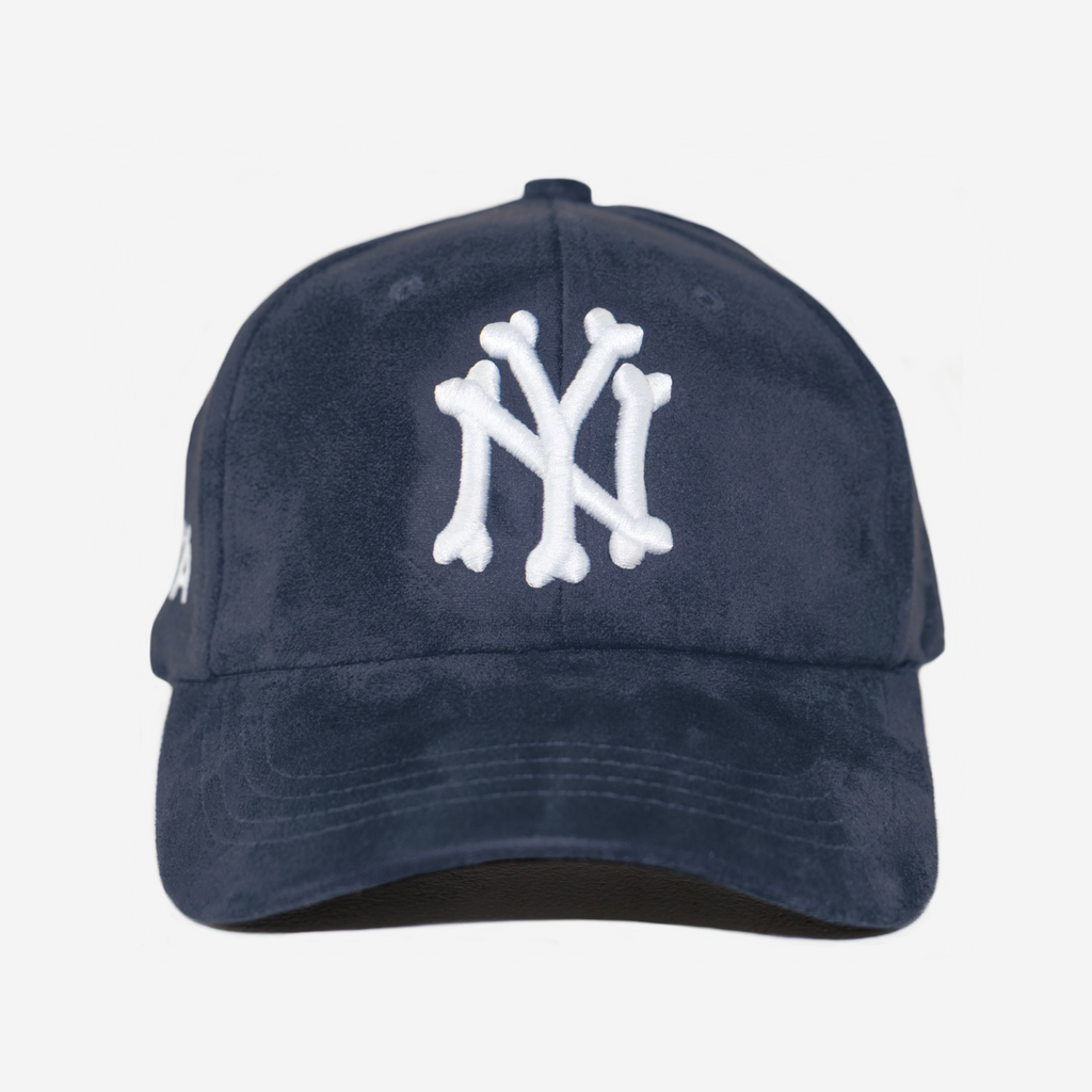 NY BONES SUEDE HAT (NAVY)