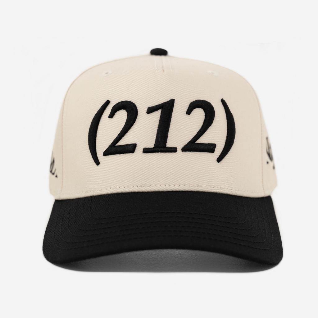 212 AREA CoDE HAT (CREAM/BLK) – oMA Studios