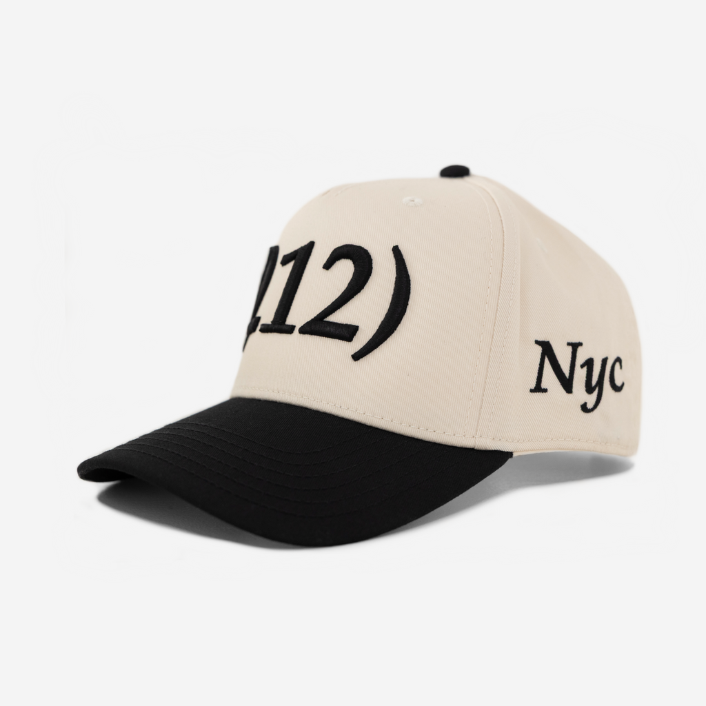 212 AREA CoDE HAT (CREAM/BLK) – oMA Studios