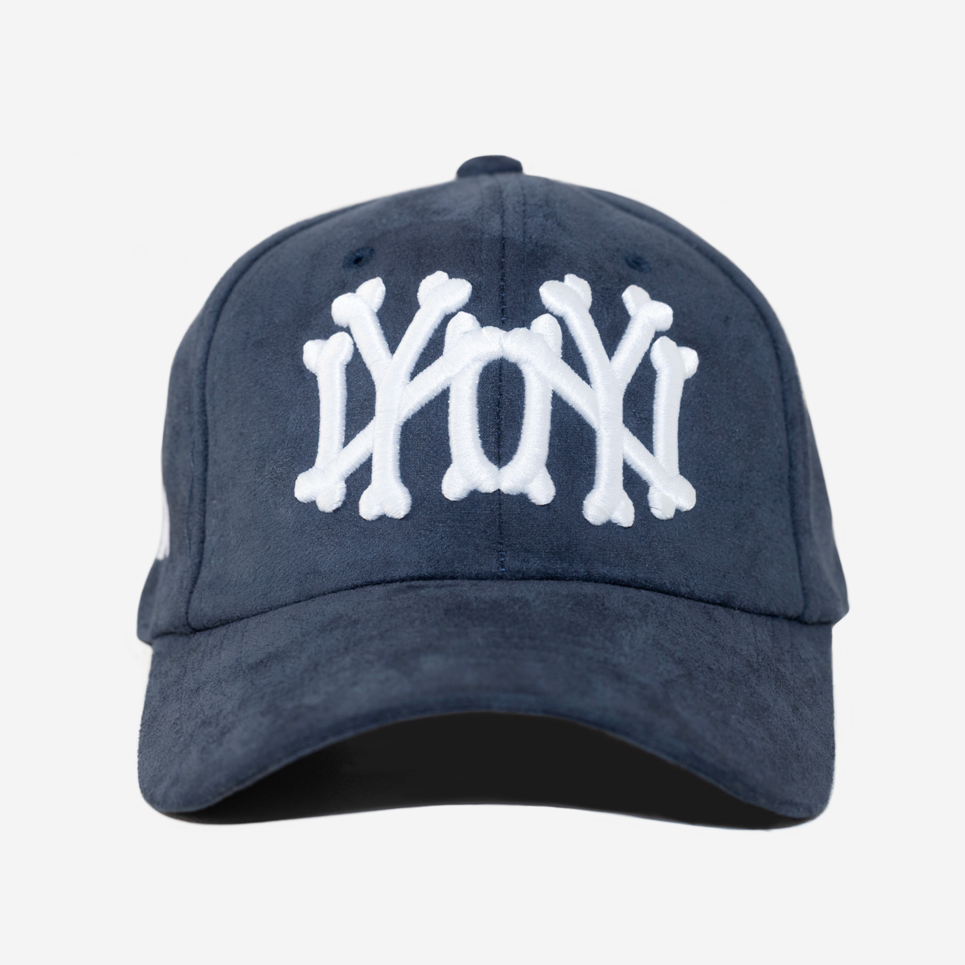 NY NY BONES SUEDE HAT (NAVY)