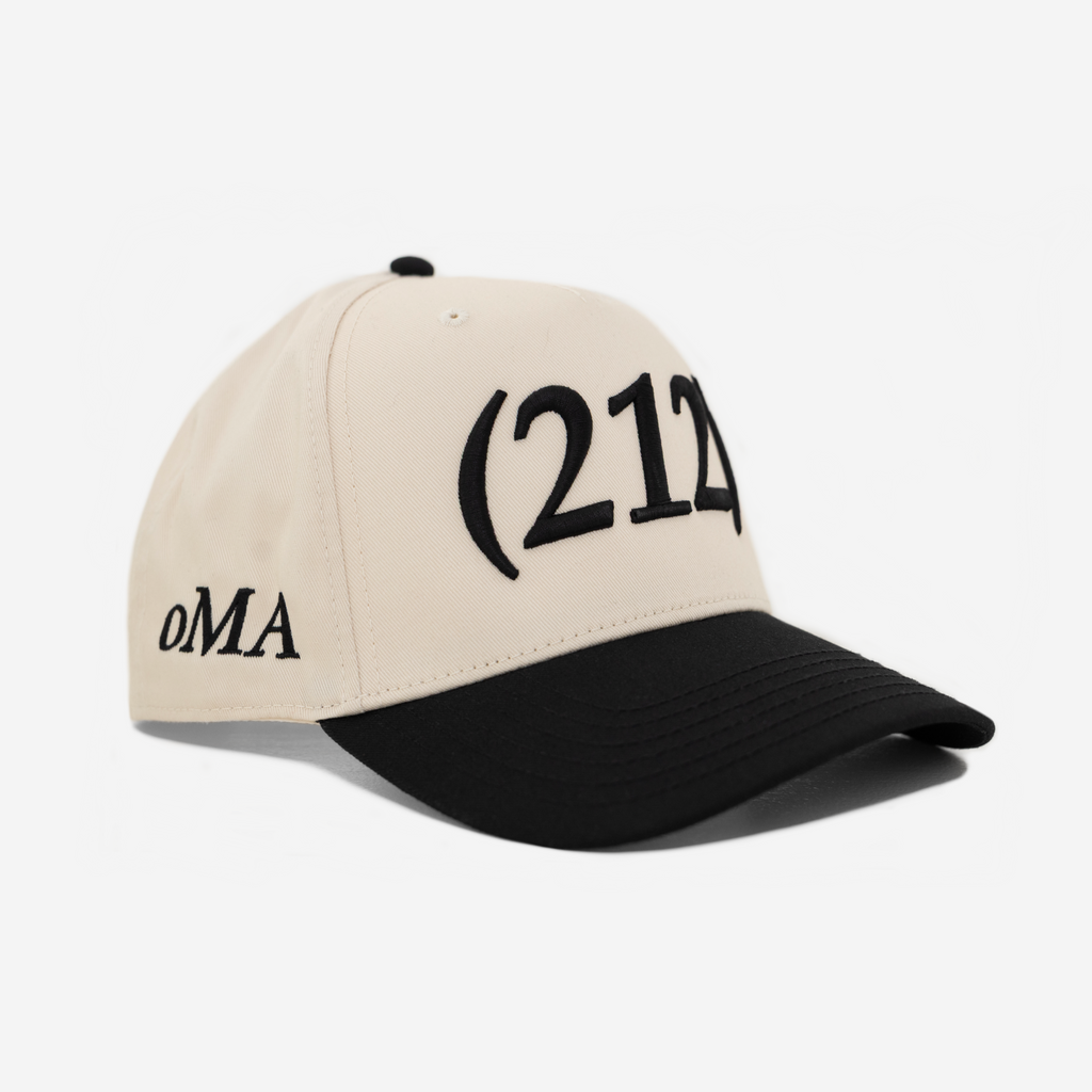 212 AREA CoDE HAT (CREAM/BLK) – oMA Studios