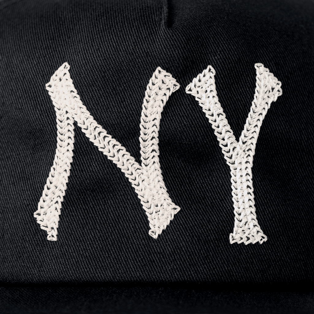 NY CHAIN STITCH HAT (BLACK)