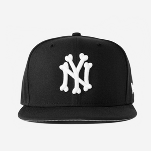 NY BONES FITTED HAT (BLACK)