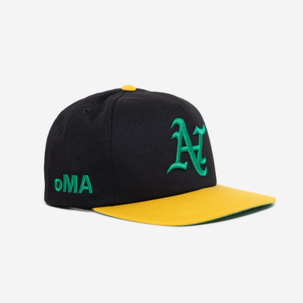OAKLAND N HAT (BLACK/YELLoW/GREEN)