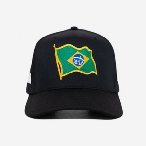 BRASIL FLAG CURVED BRIM HAT (BLACK)