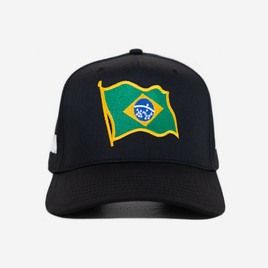 BRASIL FLAG CURVED BRIM HAT (BLACK)