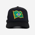 BRASIL FLAG CURVED BRIM HAT (BLACK)
