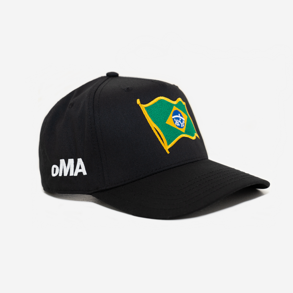 BRASIL FLAG CURVED BRIM HAT (BLACK)