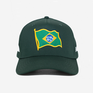 BRASIL FLAG CURVED BRIM HAT (GREEN)