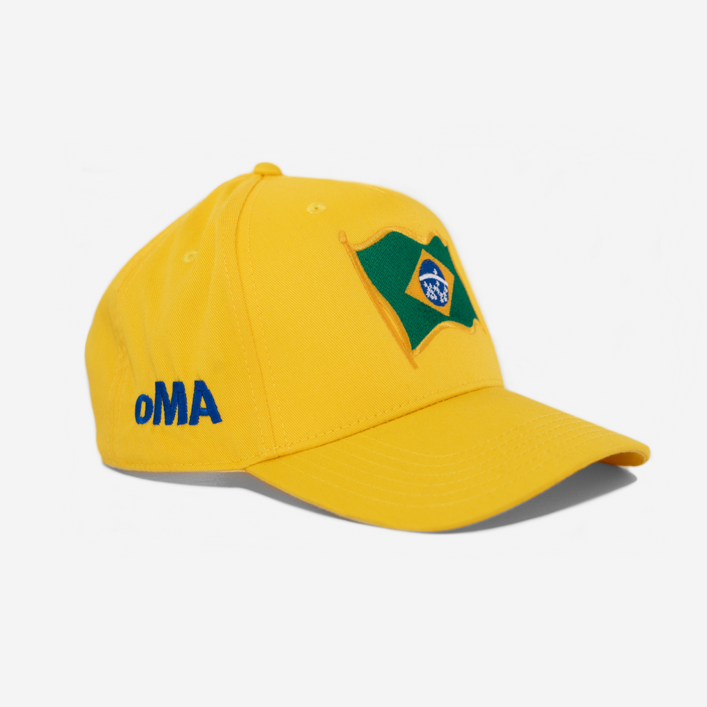 BRASIL FLAG CURVED BRIM HAT (YELLoW)