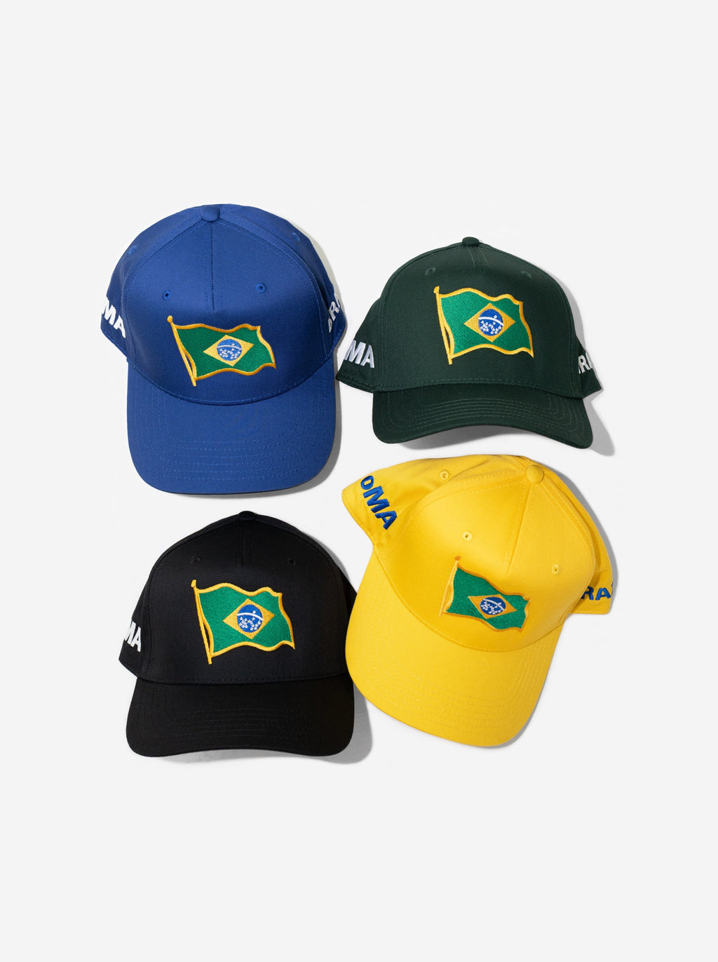 BRASIL FLAG CURVED BRIM HAT (GREEN)