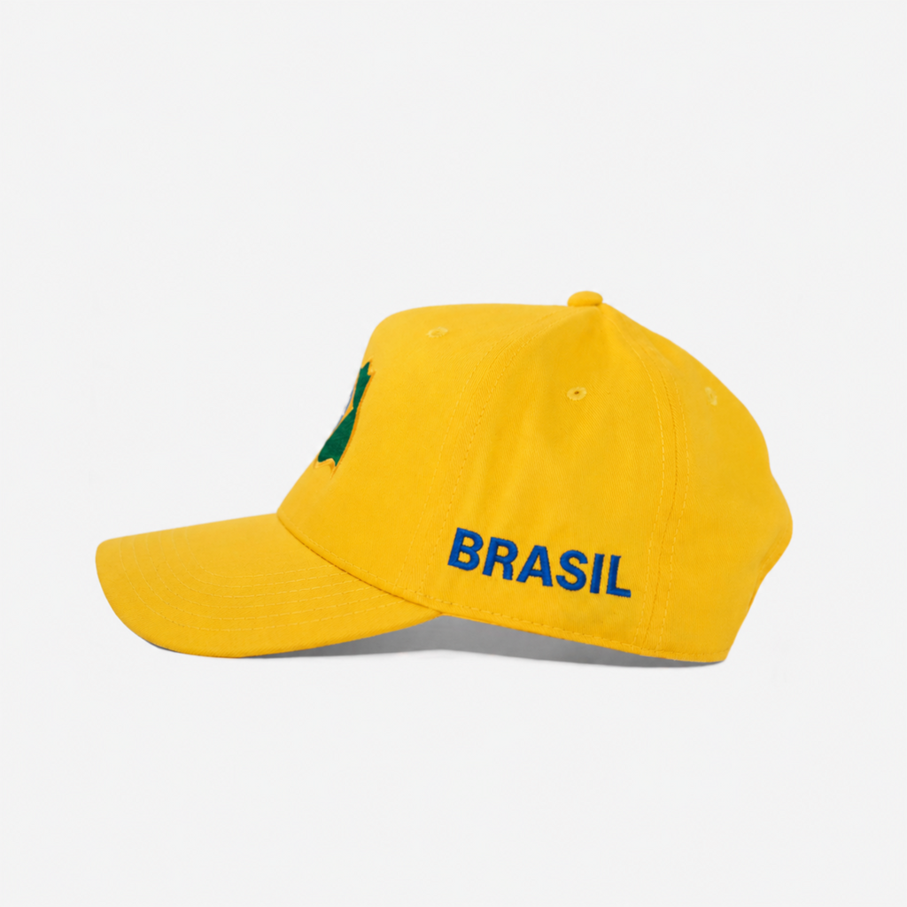 BRASIL FLAG CURVED BRIM HAT (YELLoW)