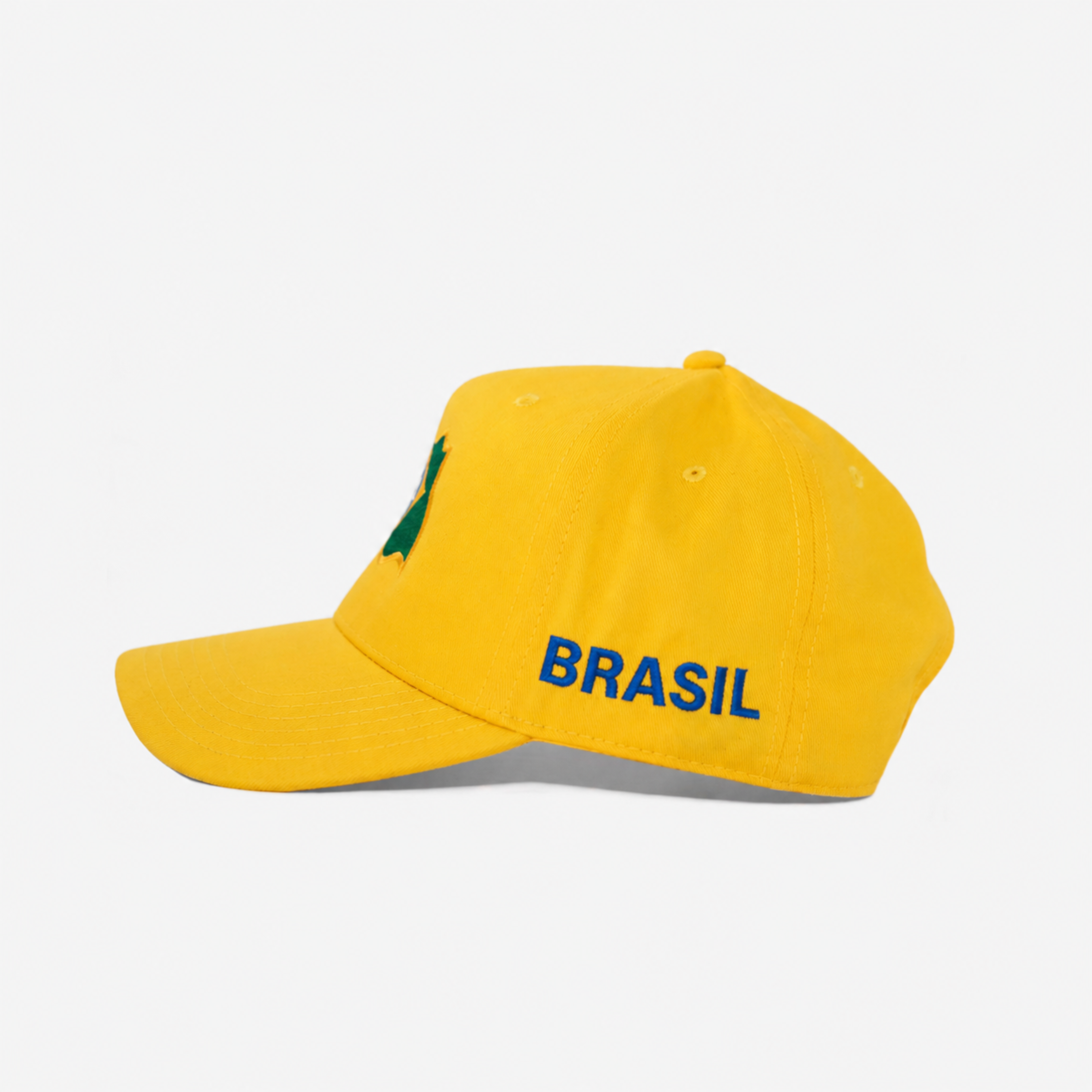 BRASIL FLAG CURVED BRIM HAT (YELLoW)