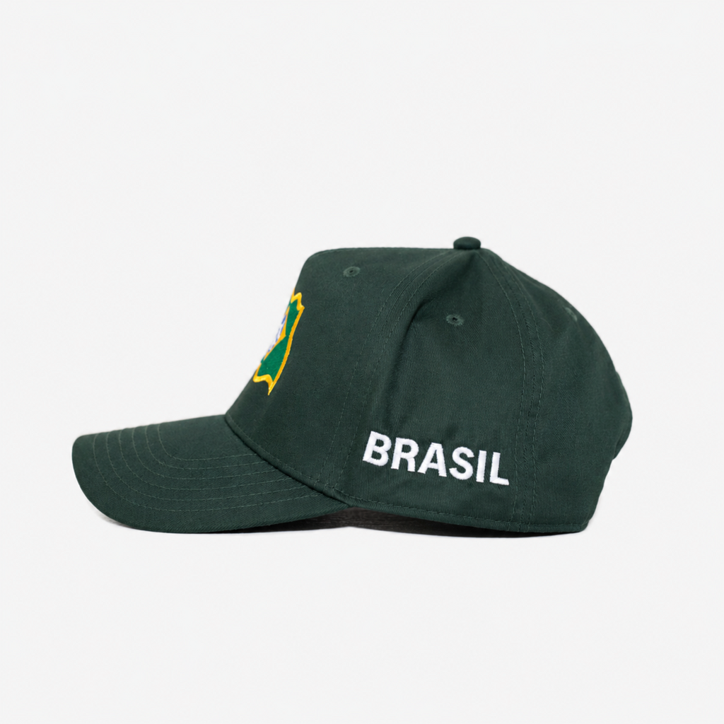 BRASIL FLAG CURVED BRIM HAT (GREEN)