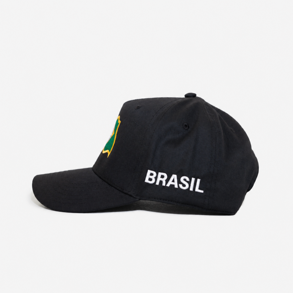 BRASIL FLAG CURVED BRIM HAT (BLACK)