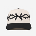 NY CROWN CURVED BRIM HAT (CREAM/BLACK)