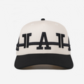 LA CROWN CURVED BRIM HAT (CREAM/BLACK)