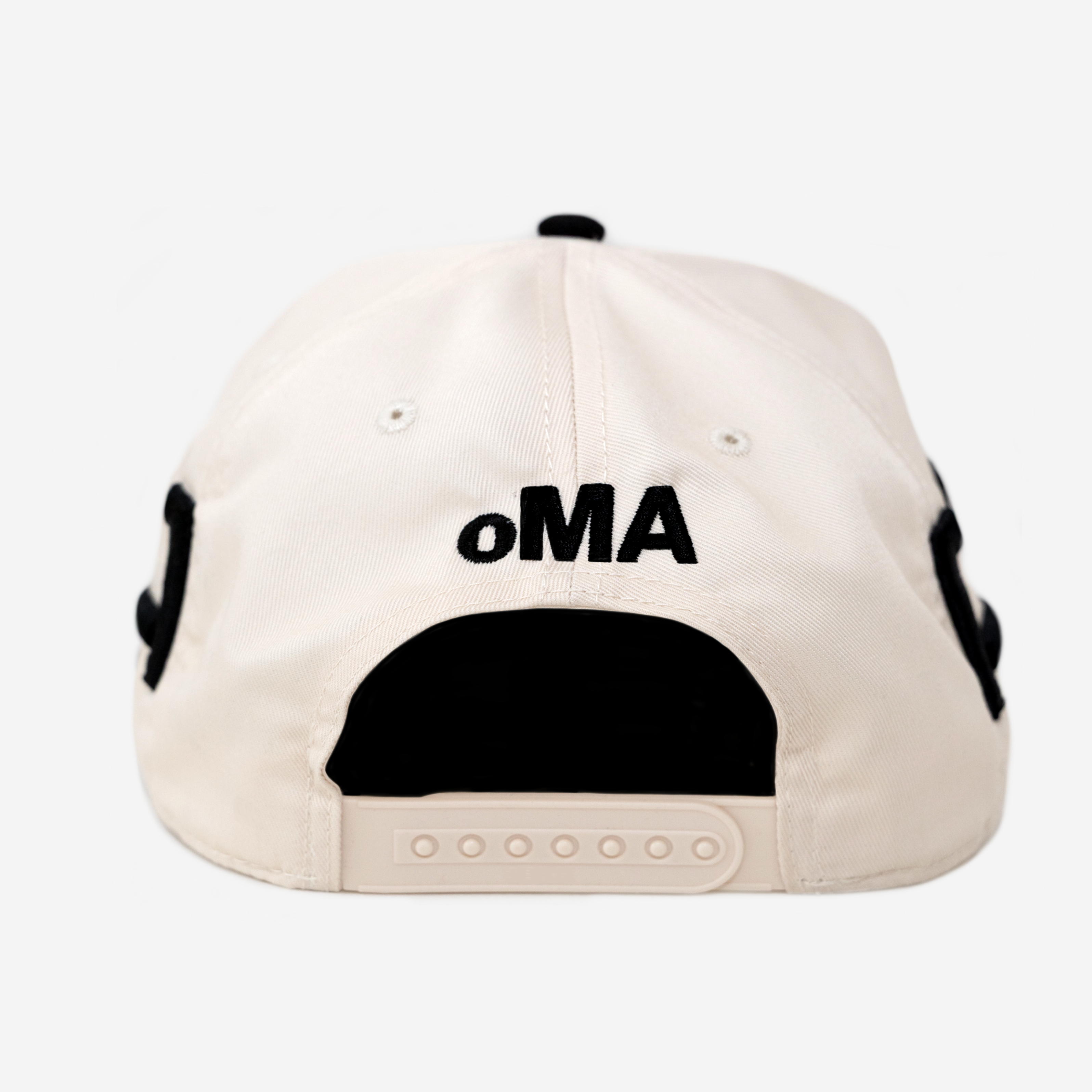 NY CROWN CURVED BRIM HAT (CREAM/BLACK)