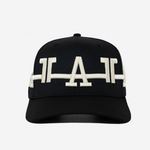LA CROWN CURVED BRIM HAT (BLACK/CREAM)