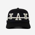 LA CROWN CURVED BRIM HAT (BLACK/CREAM)