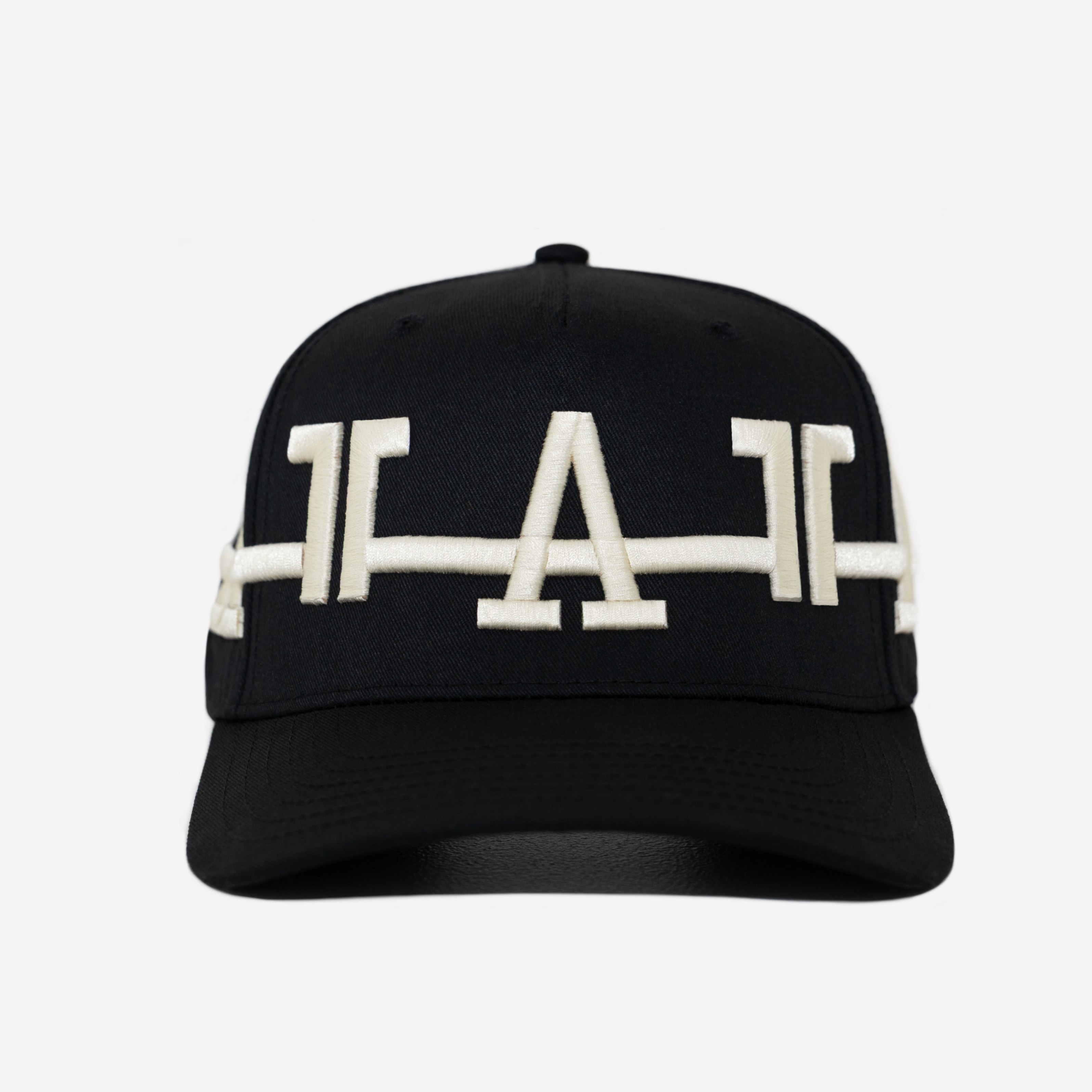 LA CROWN CURVED BRIM HAT (BLACK/CREAM)