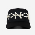 NY CROWN CURVED BRIM HAT (BLACK/CREAM)