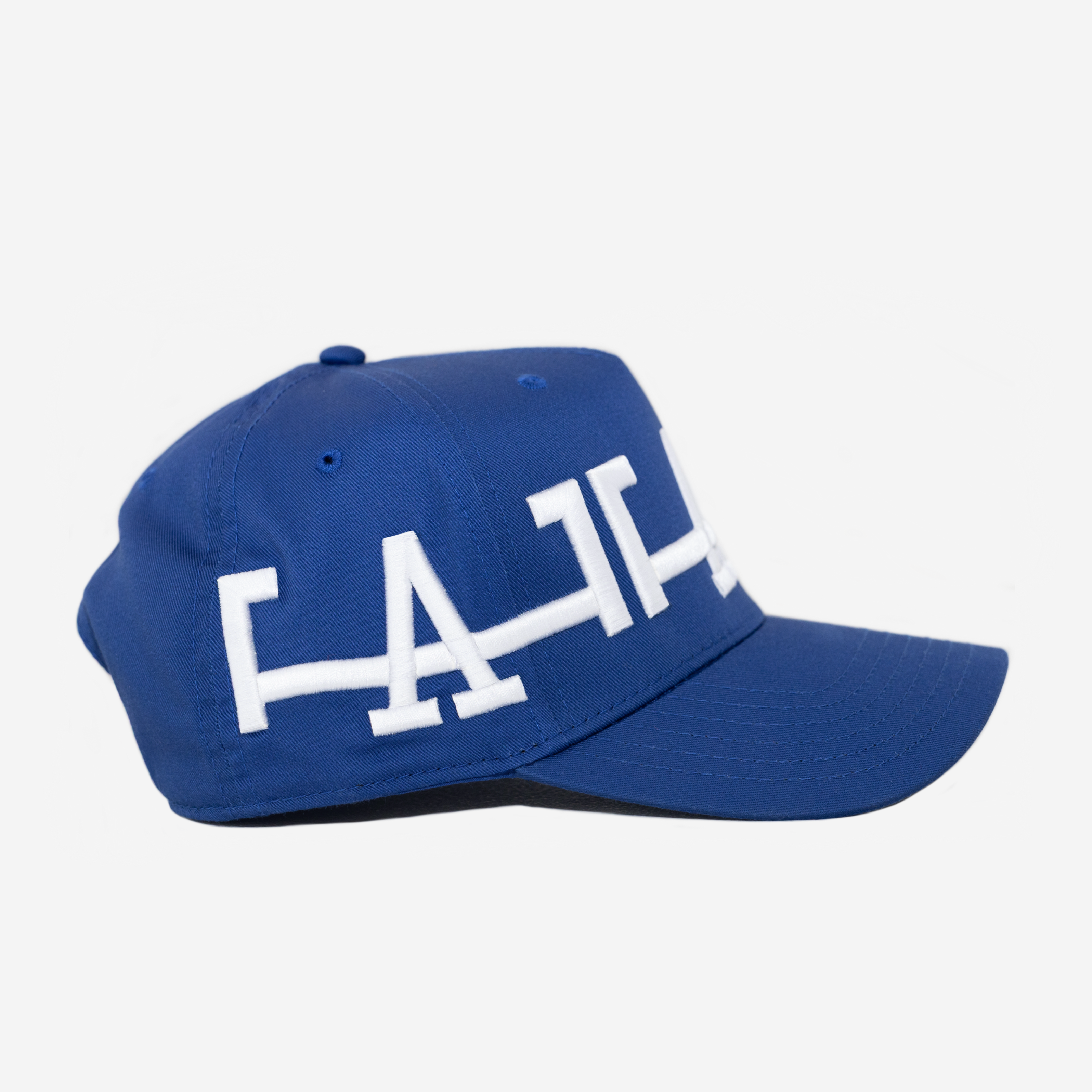 LA CROWN CURVED BRIM HAT (BLUE)