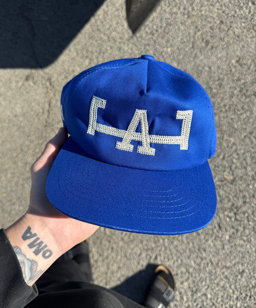 LA CHAIN STITCH HAT (BLUE)