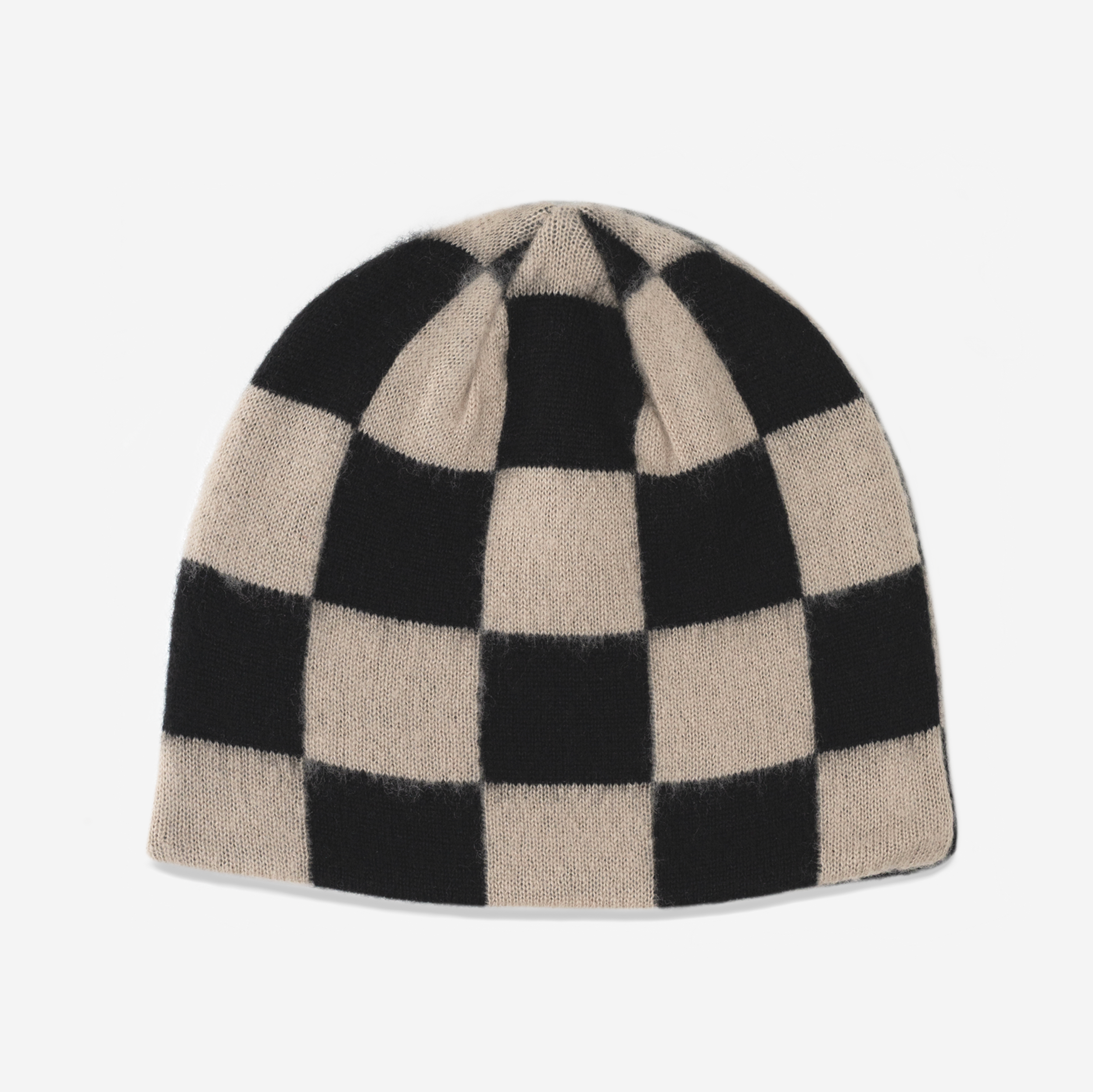 MOHAIR CHECKERED SKULLY (BLACK)