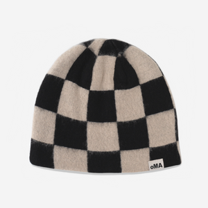 MOHAIR CHECKERED SKULLY (BLACK)