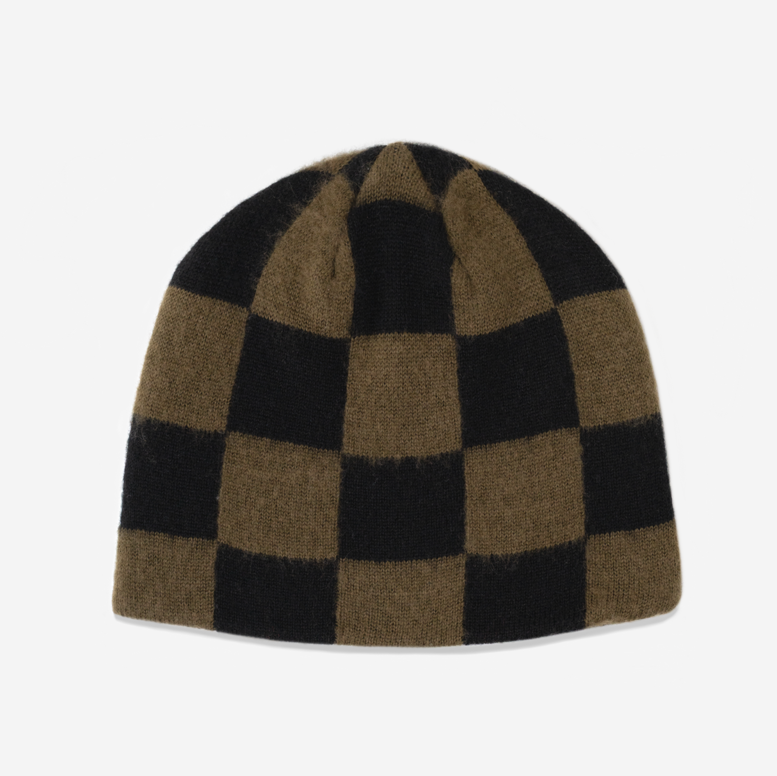 MOHAIR CHECKERED SKULLY (ARMY)