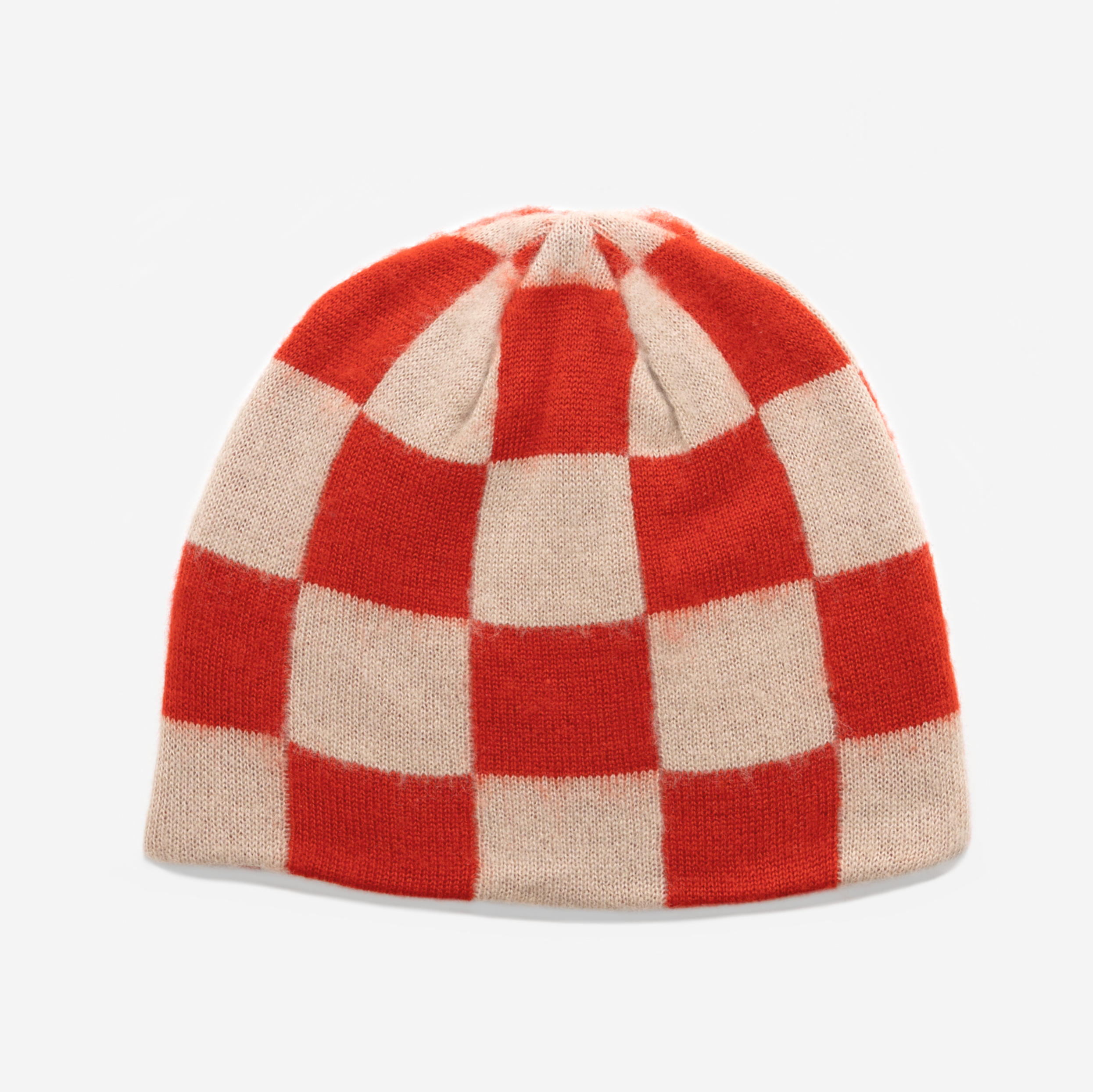 MOHAIR CHECKERED SKULLY (RED)