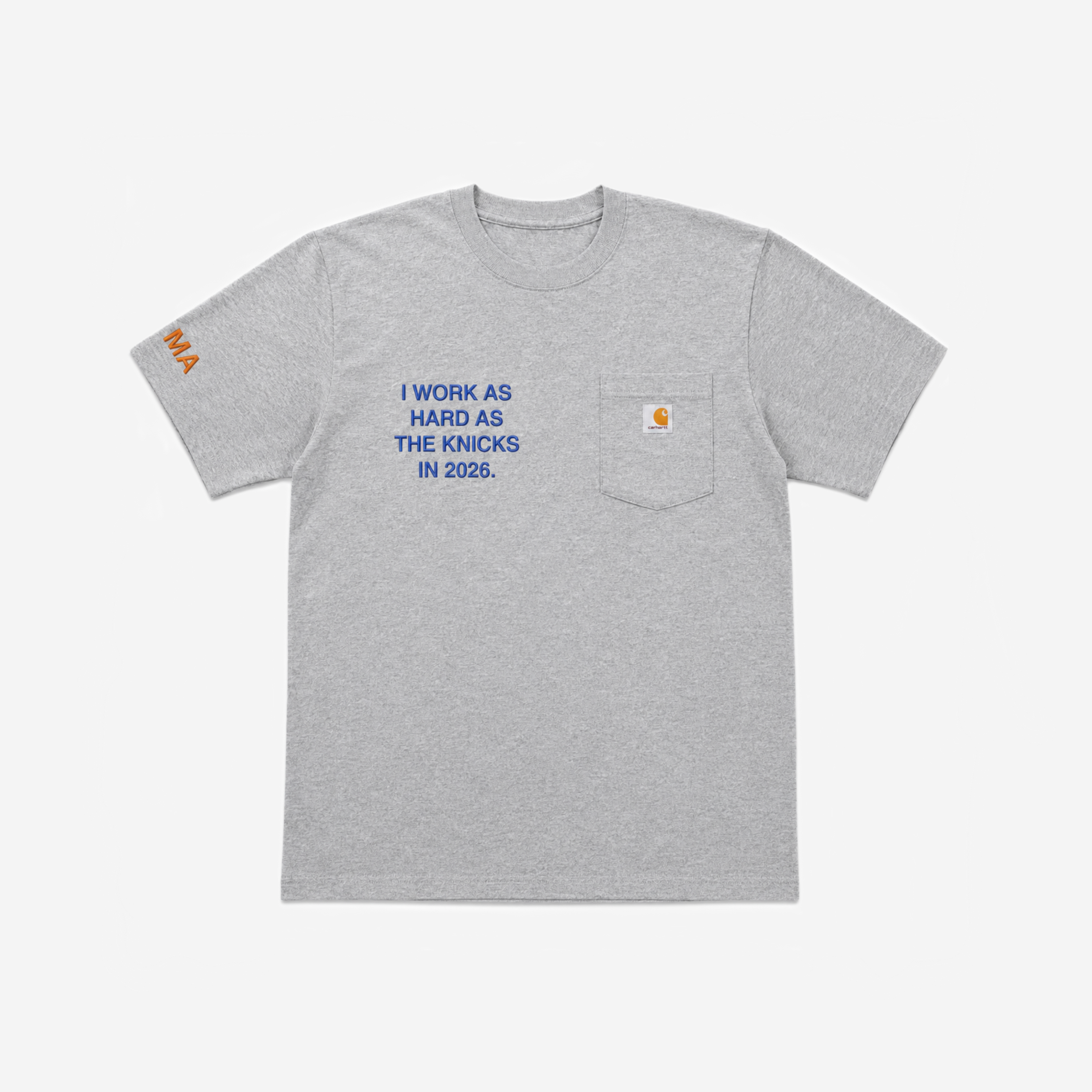 "WoRK HARD" NYK CARHARTT TEE (GREY)