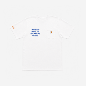 "WoRK HARD" NYK CARHARTT TEE (WHITE)