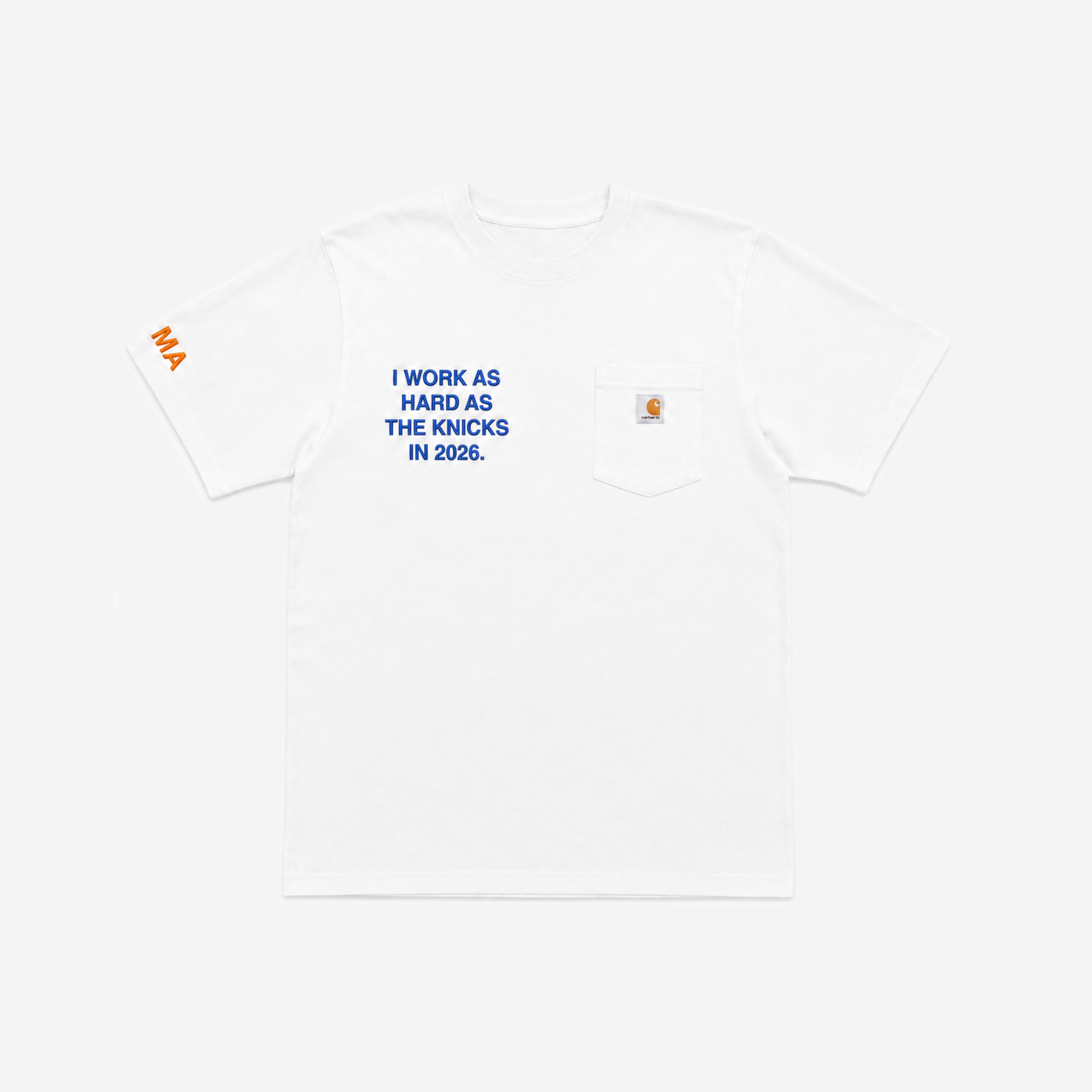 "WoRK HARD" NYK CARHARTT TEE (WHITE)
