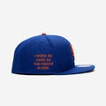 NYK "WoRK HARD" NEW YoRK METS EMBRoIDERED FITTED HAT (BLUE)