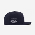 NYK "WoRK HARD" NEW YoRK YANKEES EMBRoIDERED FITTED HAT (NAVY)