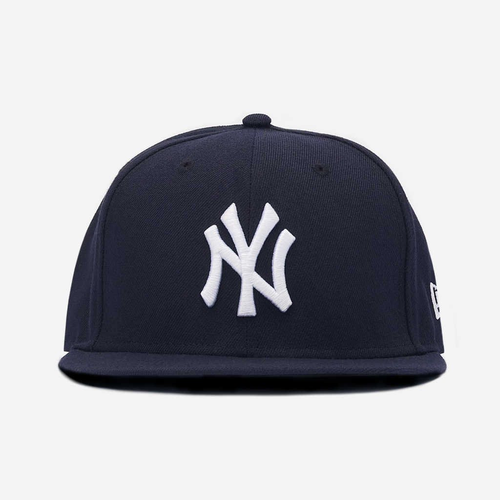 NYK "WoRK HARD" NEW YoRK YANKEES EMBRoIDERED FITTED HAT (NAVY)