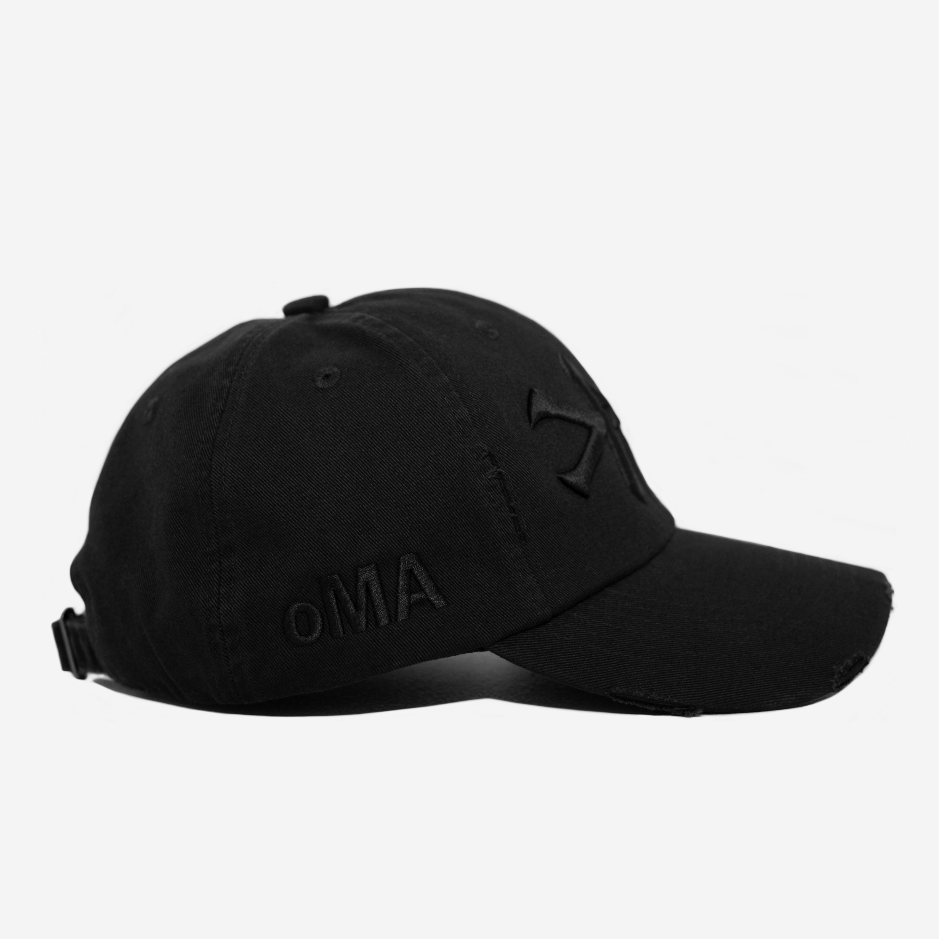 NY DISTRESSED HAT (TRIPLE BLACK)