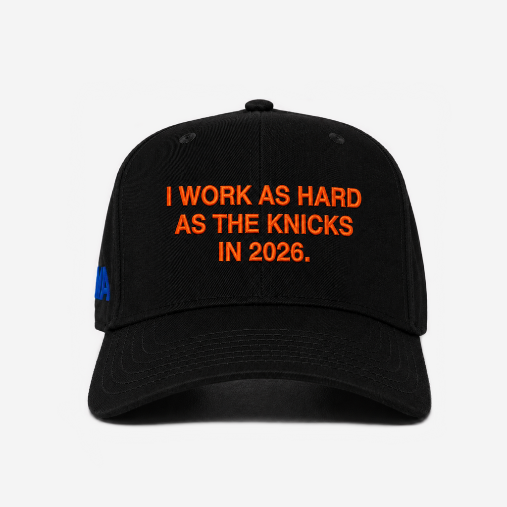 NYK "WoRK HARD" CURVED BRIM HAT (BLACK)
