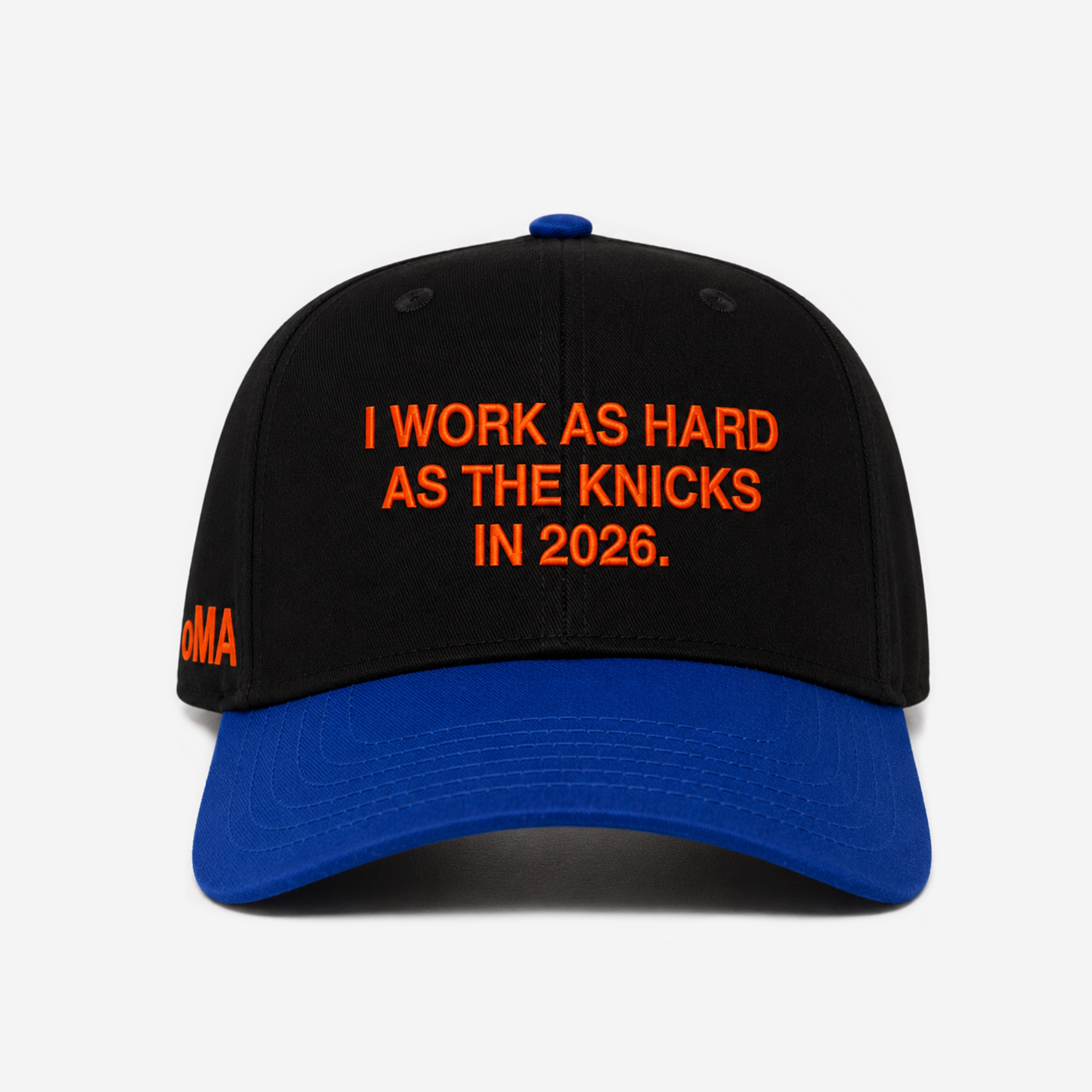NYK "WoRK HARD" CURVED BRIM HAT (BLACK/BLUE)