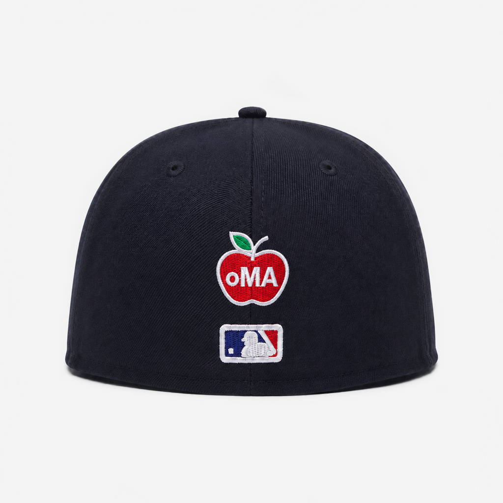 NYK "WoRK HARD" NEW YoRK YANKEES EMBRoIDERED FITTED HAT (NAVY)